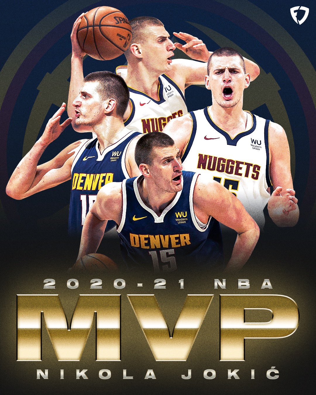 约基奇|971分！约基奇完胜大帝库里，MVP票选结果：詹姆斯等三大巨星仅1分