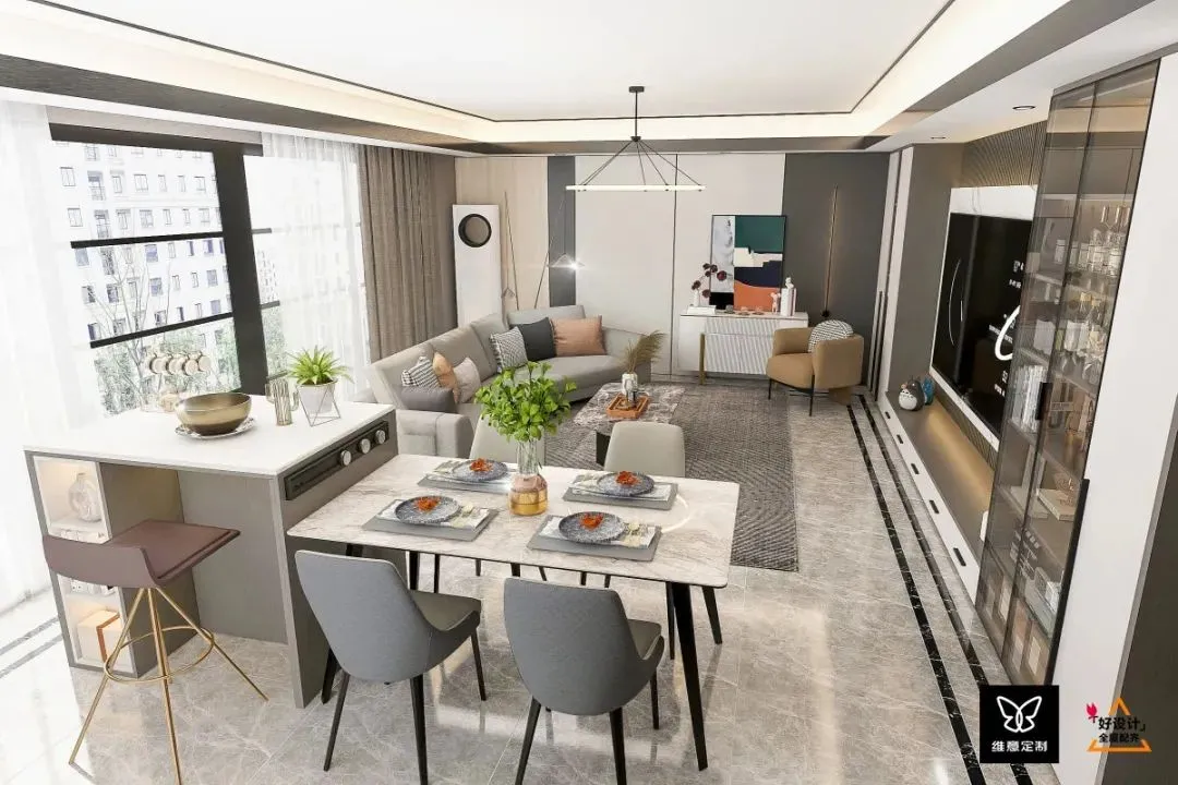 |沙发不是非得靠墙,30个绝美客餐厅设计案例,赶紧收藏!