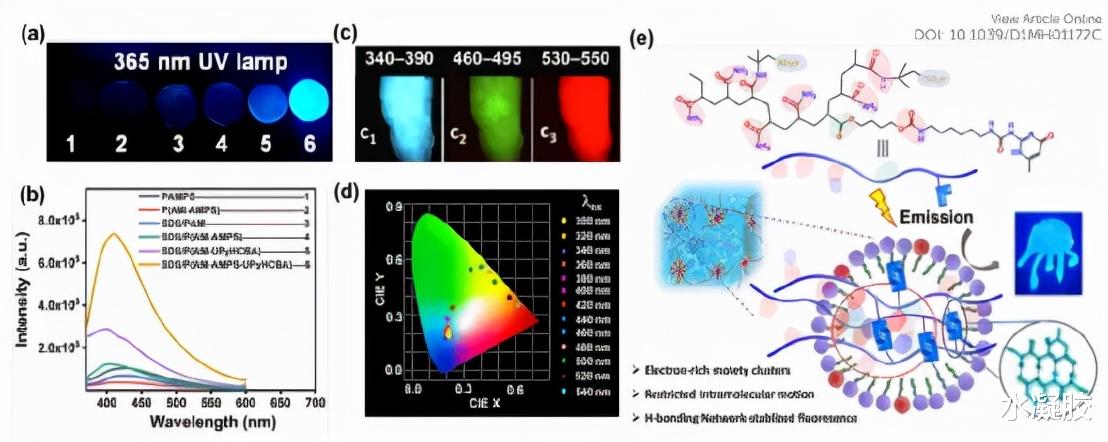  通过仿生多合一分层胶束的荧光、电响应和超韧自愈水凝胶