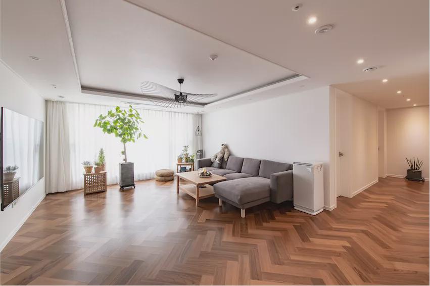 |典型的韩国年轻人的“网红婚房”设计，126㎡不是豪装，胜在耐看