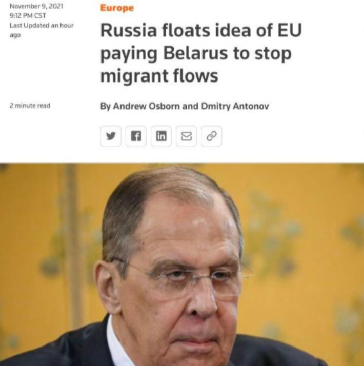 胡思乱想是我的作风 难民战争打响,波兰边境屯兵15000人,俄外长:欧盟不闭嘴就掏钱