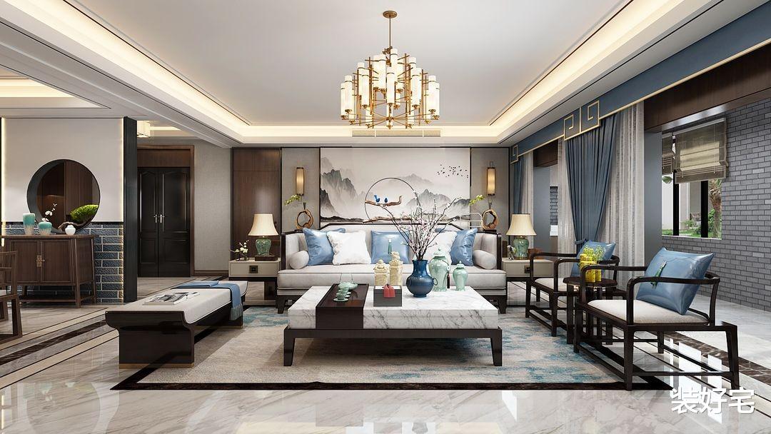 |160平中式风设计，阳台打造这样一处景观，每天都愿意早点回家