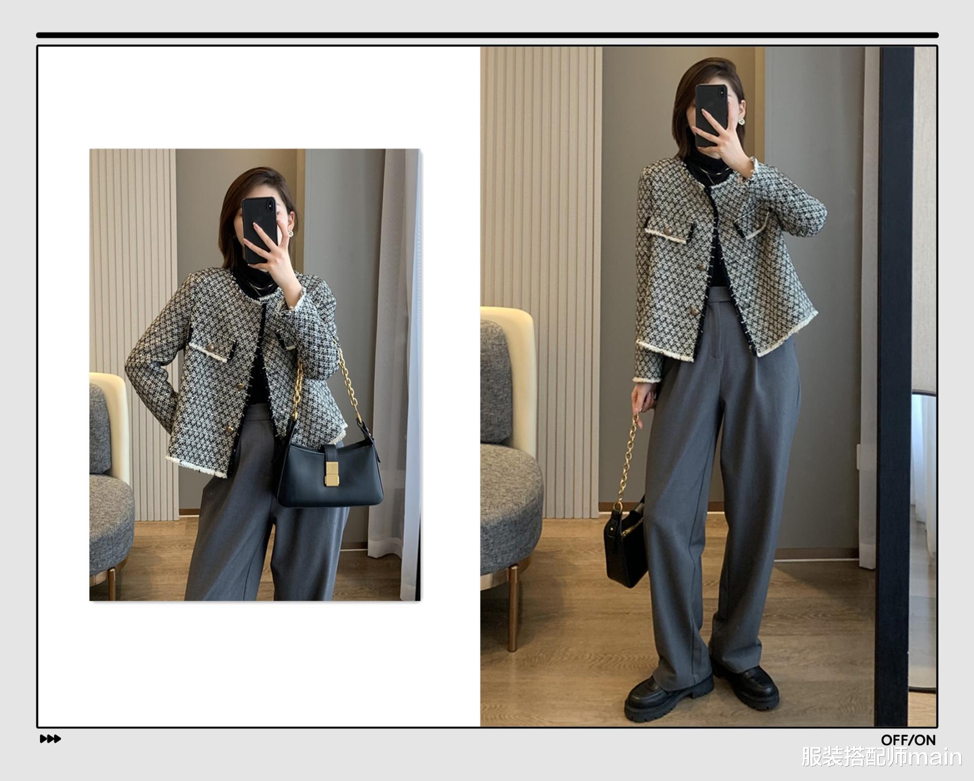 服装搭配师main 小香风外套时髦百搭，穿上还能显瘦10斤，我一口气买了11件