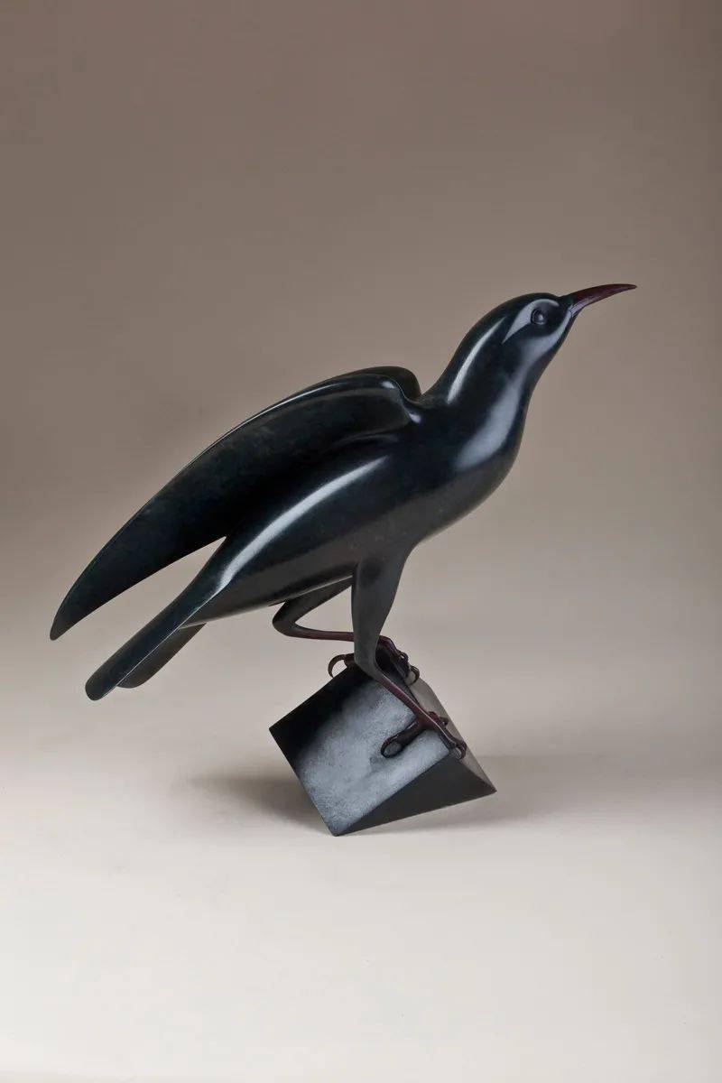 化石 ?Geoffrey Dashwood   青铜鸟类雕塑