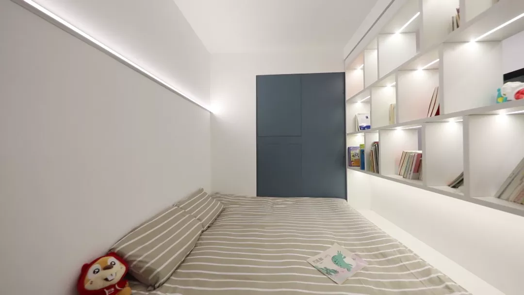 43㎡小户型住下5口人，还能有家庭图书馆，这是怎么做到的！