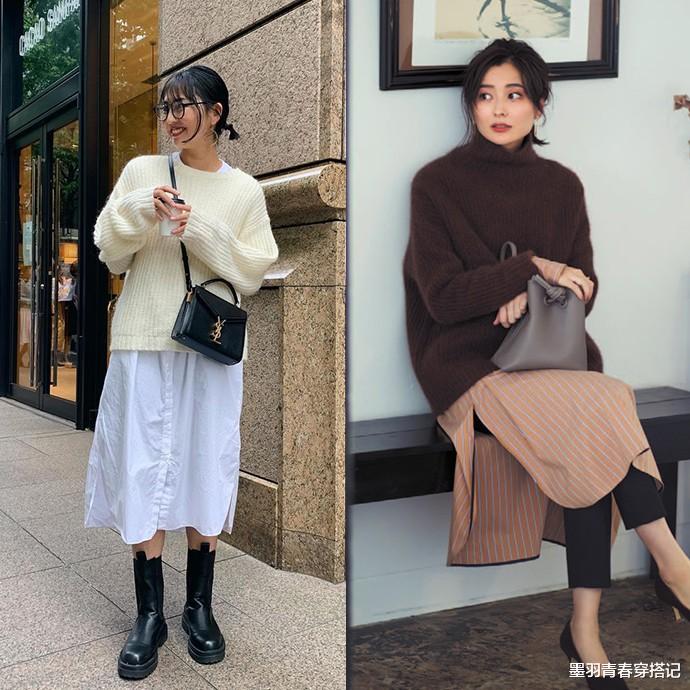墨羽青春穿搭记 毛衣怎么穿不臃肿显老气?时髦女人都在“叠穿”,精致大方很显瘦