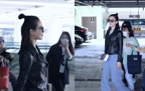 刘诗诗|34岁刘诗诗天生“学生脸”，皮衣配香奈儿包，完全看不出真实年龄