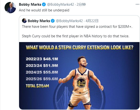 斯蒂芬·库里|热议库里压哨三分！直接跑回更衣室，名记：续约4年2.15亿也少了