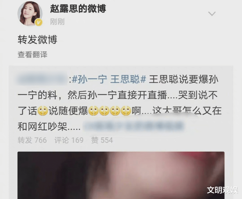王思聪|王思聪孙一宁事件再发酵，大众却被赵露思动静吸引，是又手滑了吗