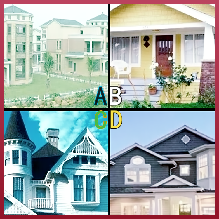 |心理测试：4栋别墅，你会选择哪个，看你以后谁会帮你遮挡风雨？