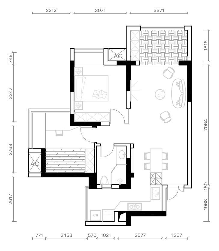 |24万装出70㎡复古风两居,低调奢华有气质,二人世界太美好了