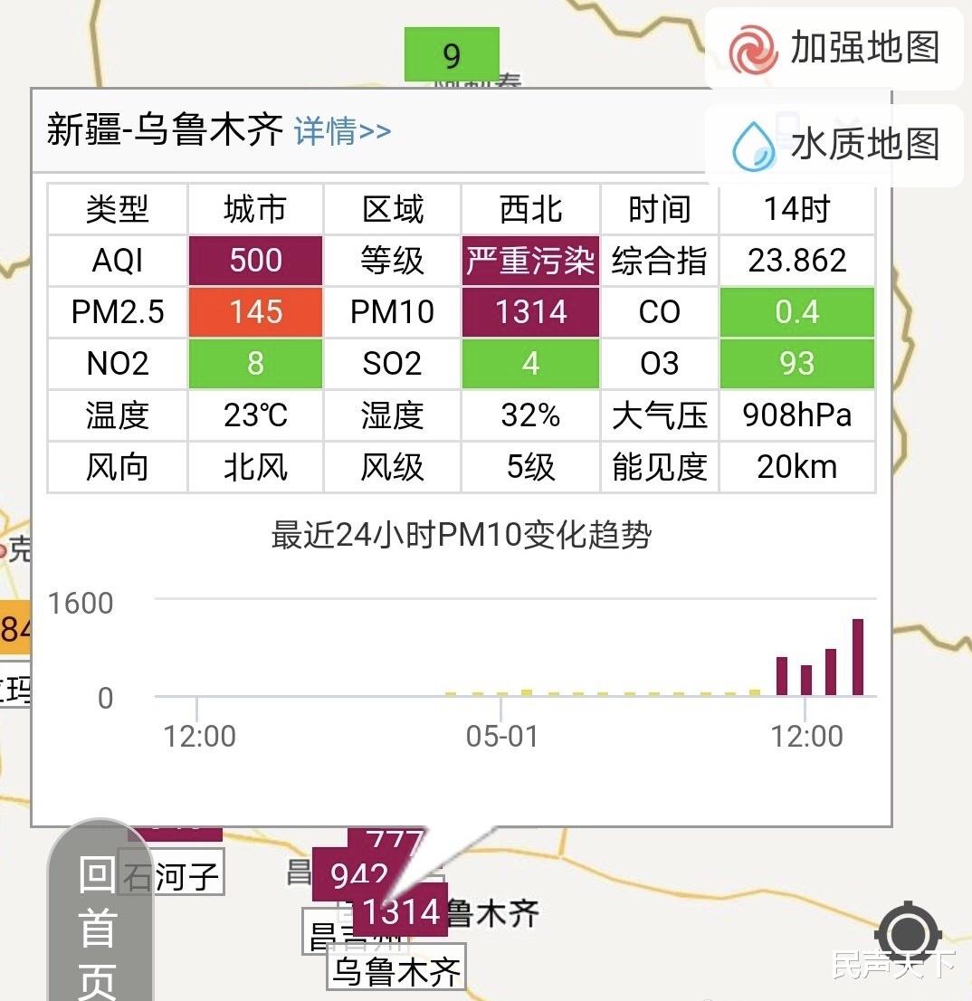 民声天下 风沙又起！乌鲁木齐已双倍“爆表”！局地阵风或达14级