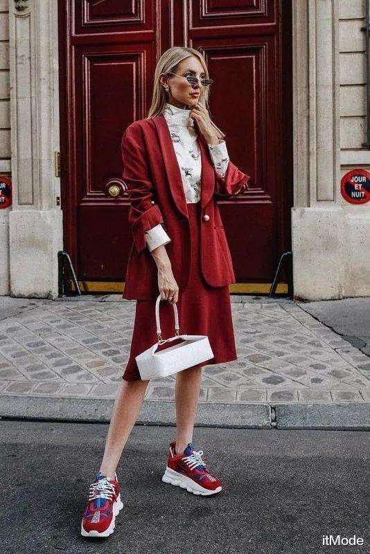 itMode 西服+裙子=入秋超火混搭套路,好看爆了!