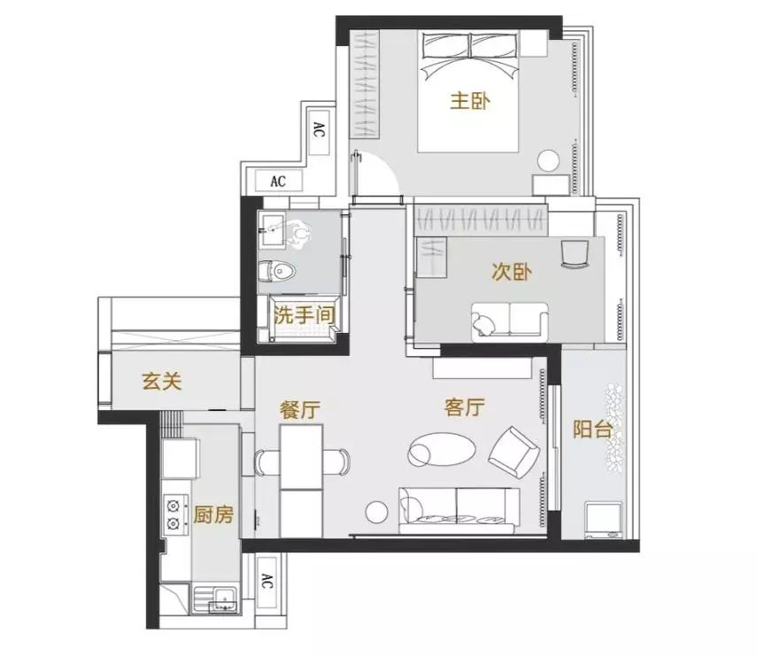 设计师|单身女青年的家,客厅选择超大电视机,让客厅瞬间变成影音室