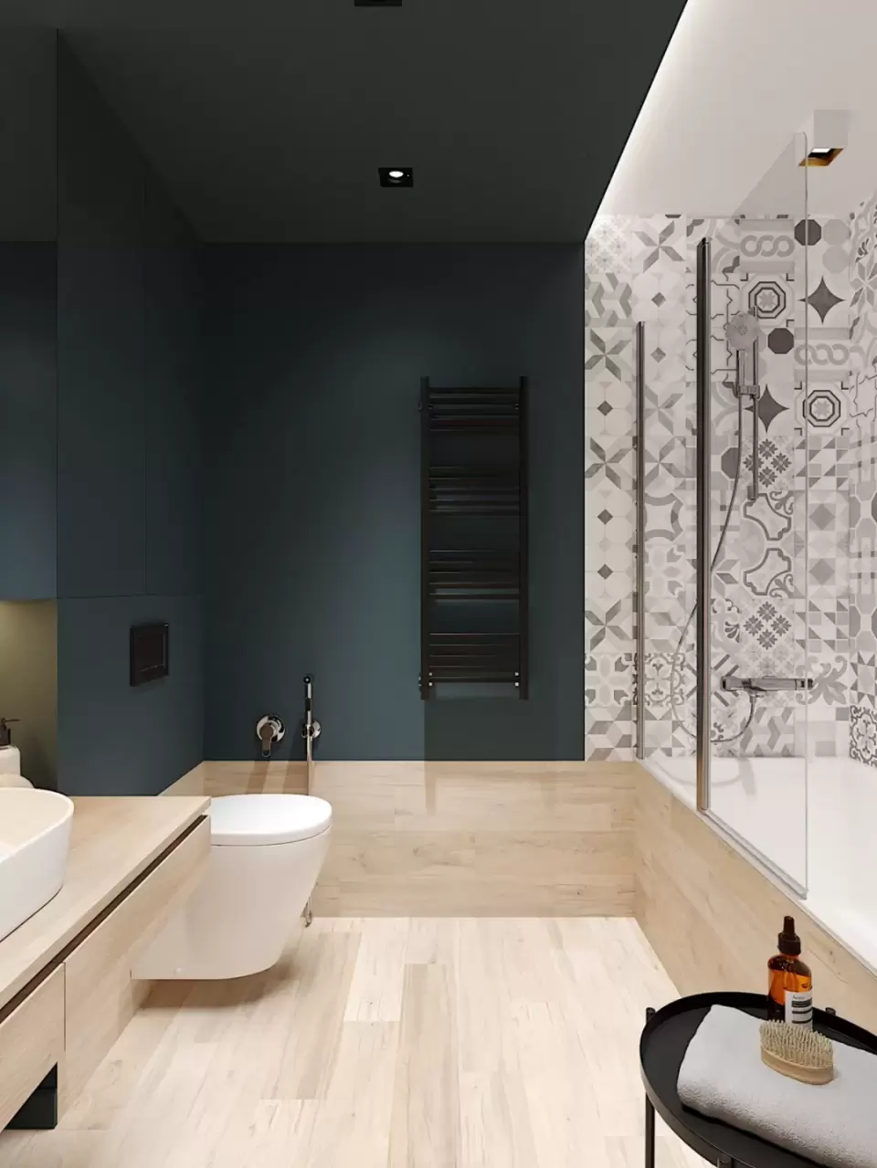 5M2卫生间,如何实现泡澡+淋浴?这样设计太机智了