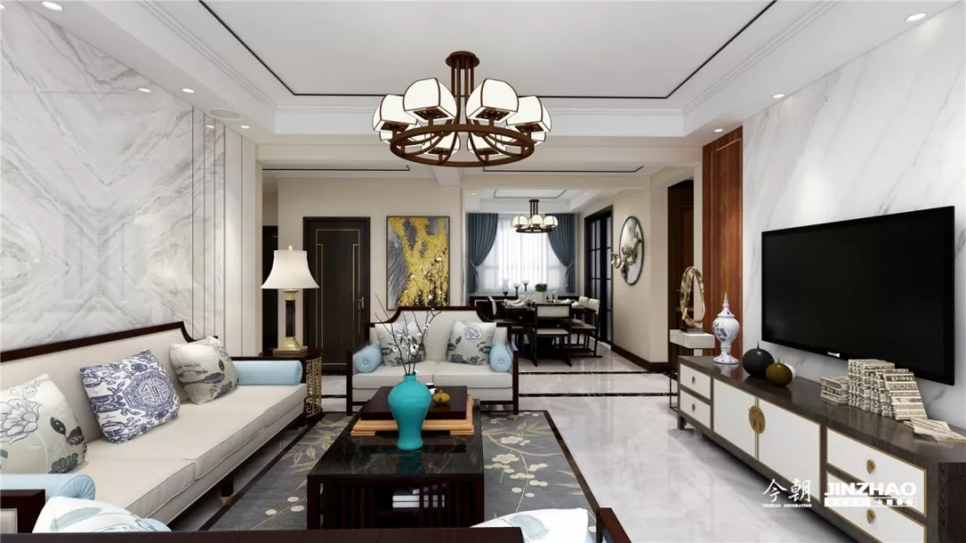 |【设计大赏】国宾壹号137㎡新中式风格,最in中式装修塑造新潮流!
