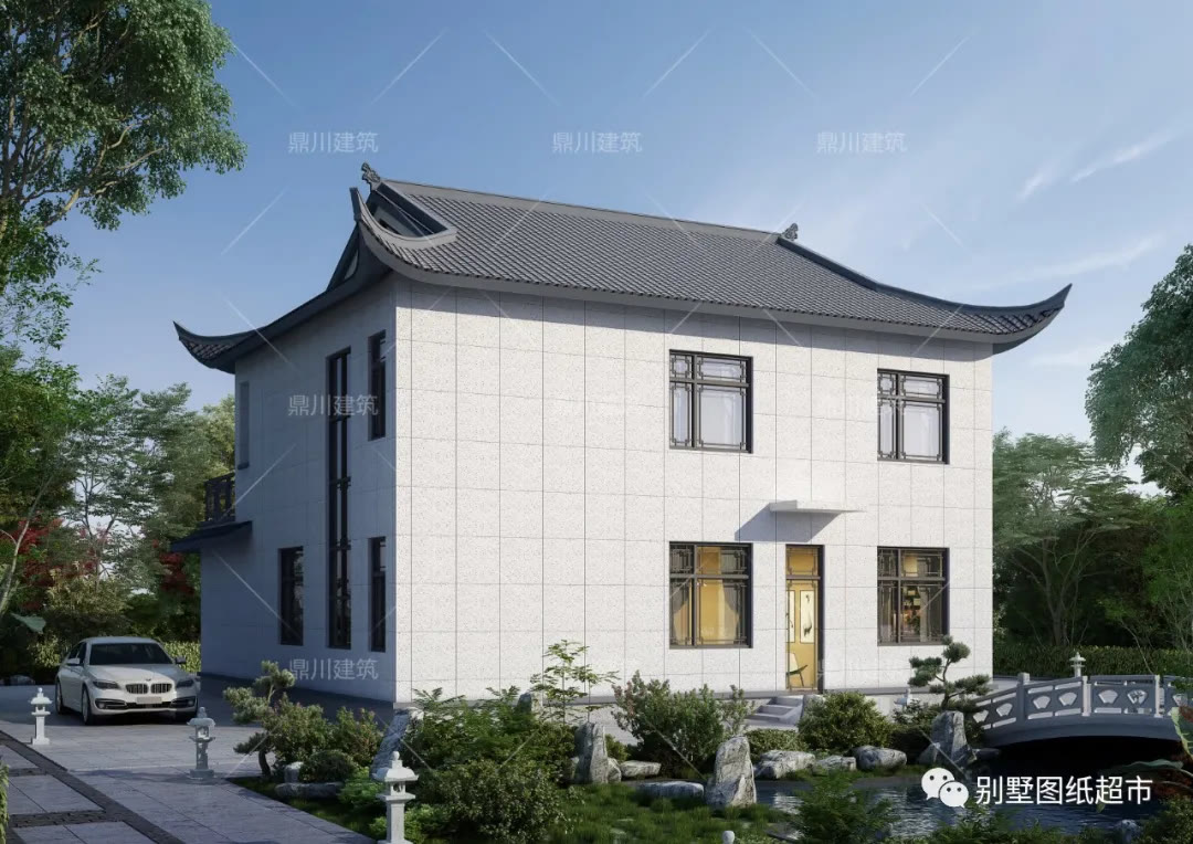 别墅|国人理想住宅，占地169㎡，二层中式美宅，把日子过得诗情画意