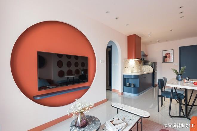 深零设计师姚工 敢想不敢装的家,她在这65㎡实现了,配色用到极致,全小区独一份