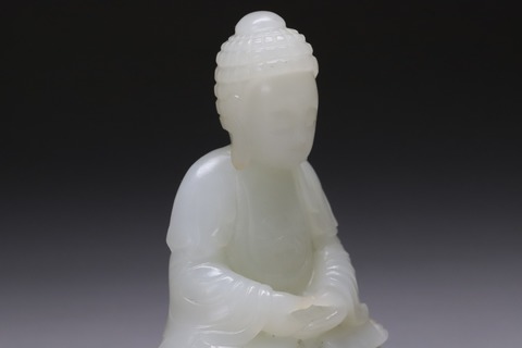 和田玉籽料|舊藏和田玉籽料“释迦牟尼佛”座像