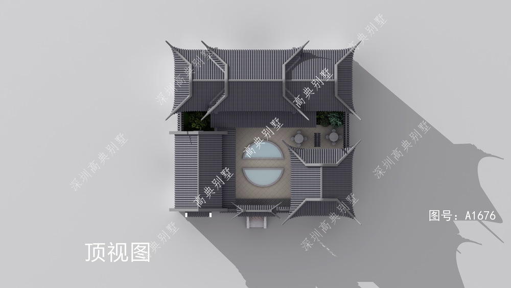 |中式庭院别墅，经典大气，居住舒适