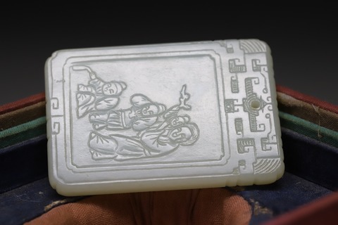 文玩|舊藏和田玉籽料“竹爆平安”文玩牌