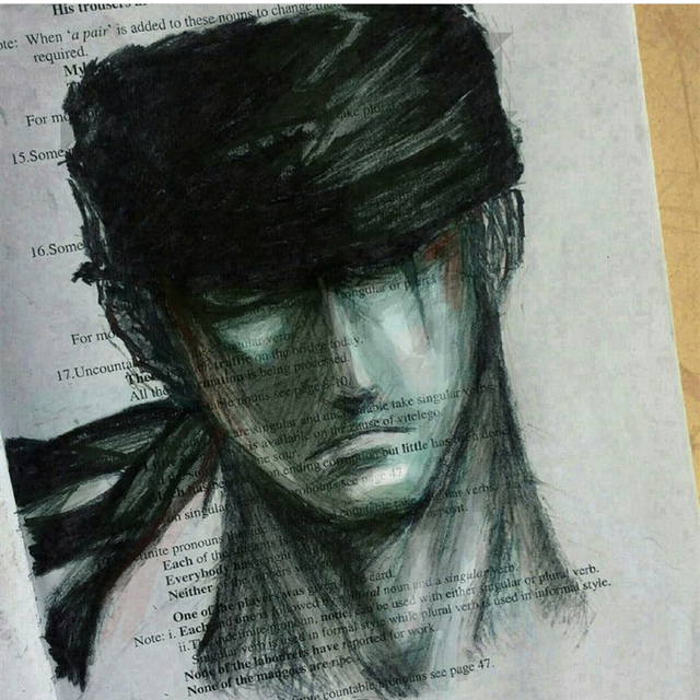 路飞|在英文书上画海贼火影,好看是好看,但这本书基本废了