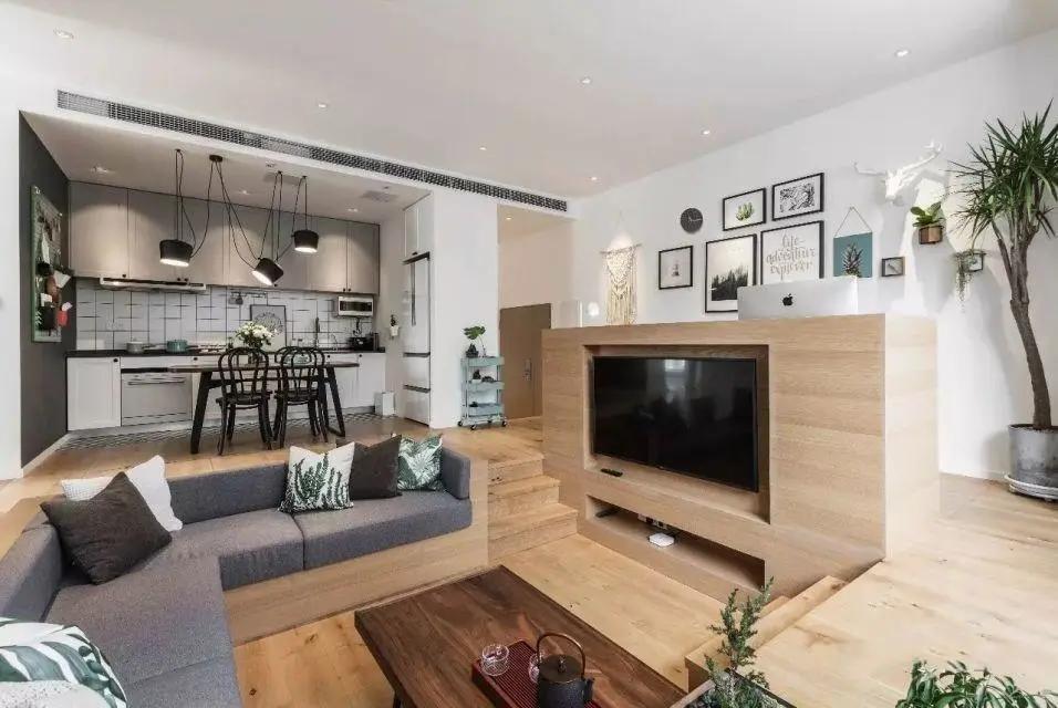 等我有个大户型的新房，客厅一定要设计下沉式，拿豪宅都不换！