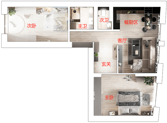 装修设计大全 她不顾反对买下“手枪户型”，却装出了豪宅范，超多细节值得学！