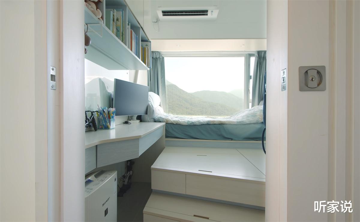 香港80后夫妻买下45㎡小家，搭起地台将两室变三室，网友：真的服