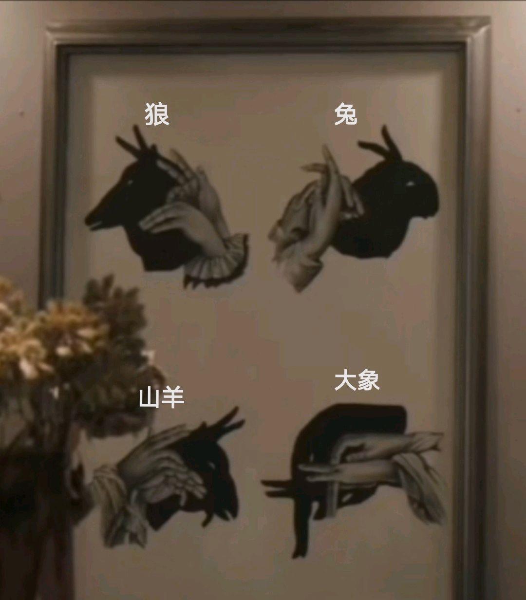 扫黑风暴贺芸家装饰画暗藏深意四兽手影揭露贺芸心中真实诉求