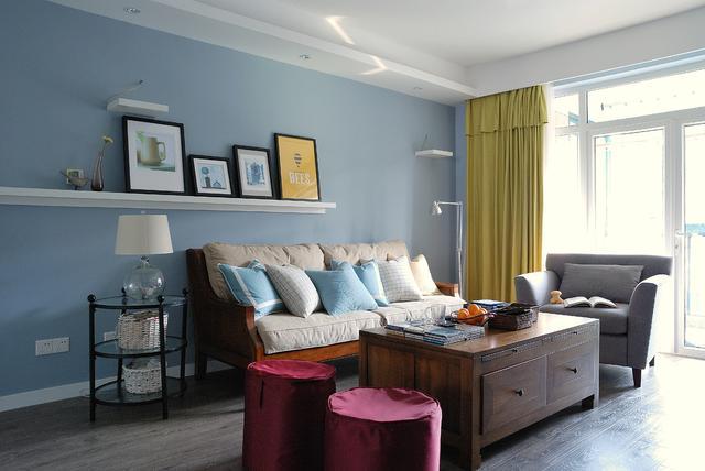 77平米的小户型花钱设计,美式风格的效果超漂亮,这钱花得值