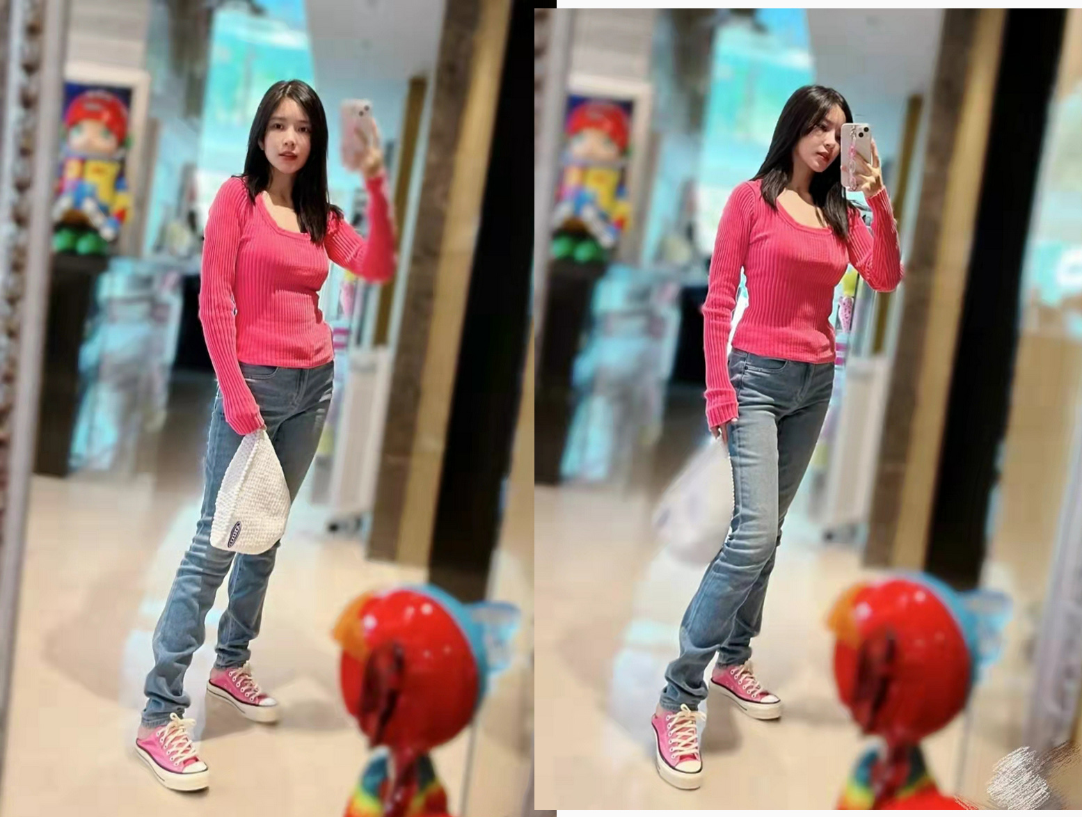 早晚时尚 杜淳老婆王灿晒日常美照，身材这么好还被吐槽，玫粉色真心不好穿