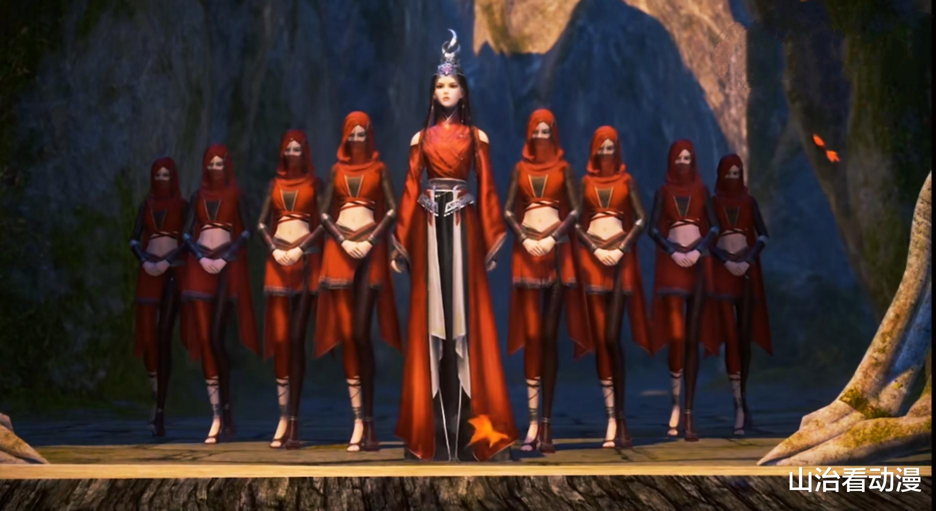 画江湖之不良人|不良人：落花洞女神登场，颜值担当，一身红色长裙，黑丝袜美爆