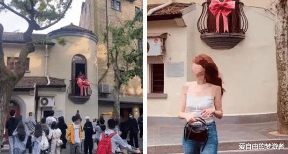 爱自由的梦游者 上海蝴蝶结阳台爆红，有人请假来打卡，房主老奶奶被迫营业