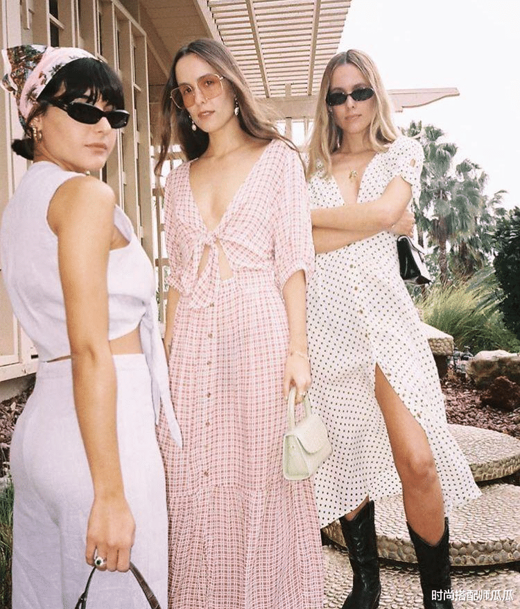 时尚搭配师瓜瓜|扔掉你的碎花裙吧！今年夏天这条“茶歇裙”火了，洋气又显瘦