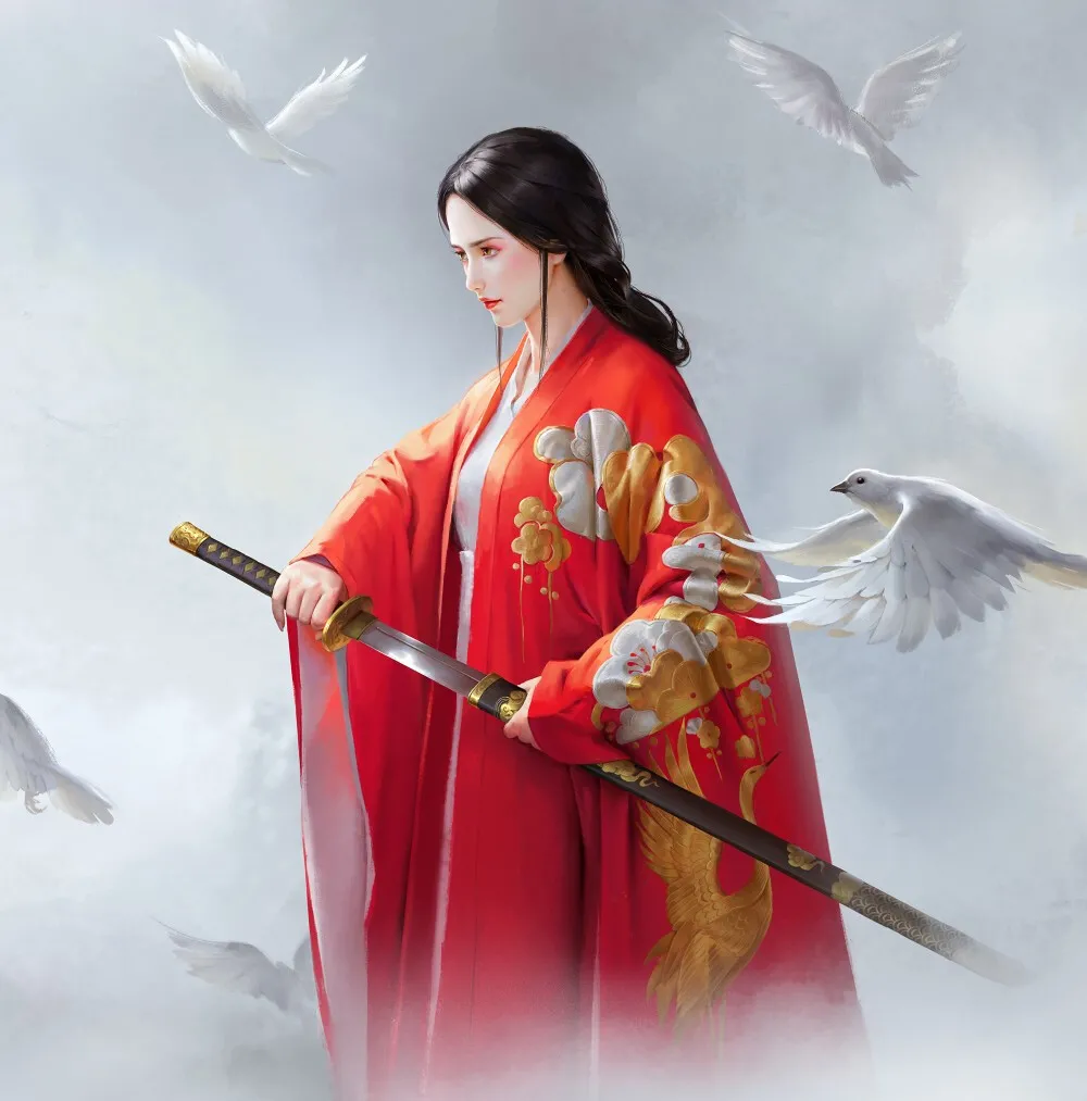 关之琳|霸气的执剑红衣美人