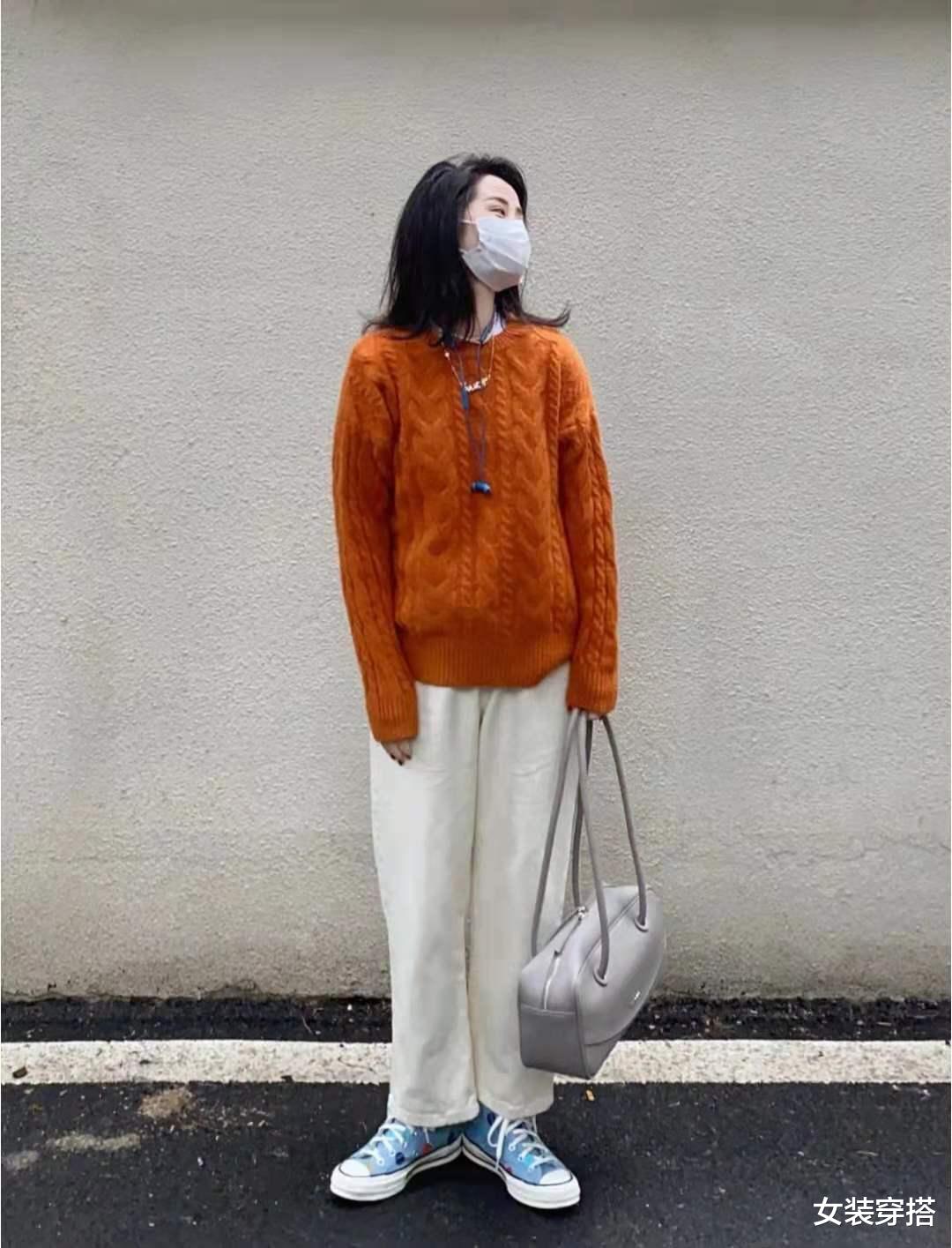 女装穿搭|米白色裤子搭配什么上衣好看