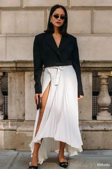 itMode|早秋必穿百褶裙，稳赢！