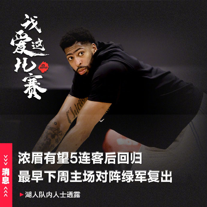 湖人队|7日大数据：浓眉哥将回归，湖人终结11连败！哈登至少缺席10天