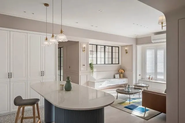 老房改造｜115㎡美式轻奢风，柔和中带着清爽太迷人了！