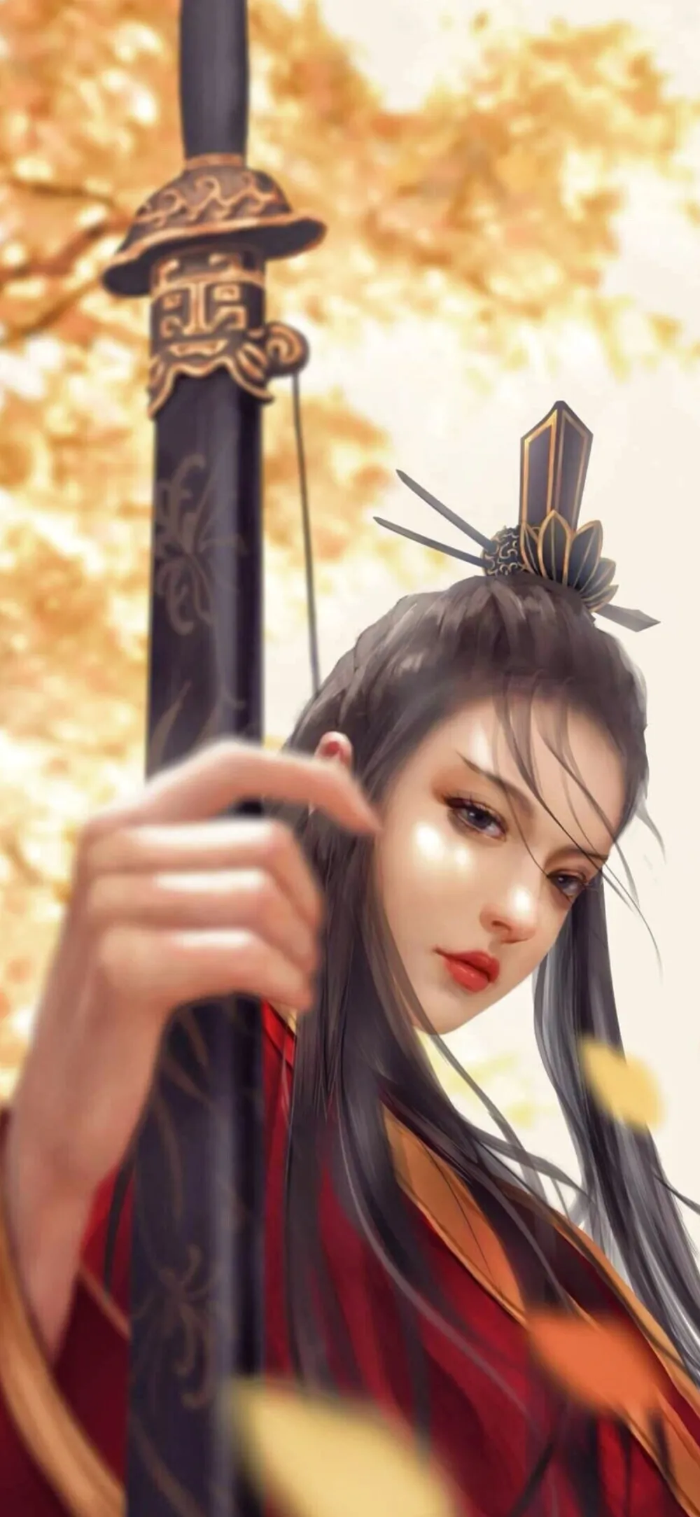 关之琳|霸气的执剑红衣美人