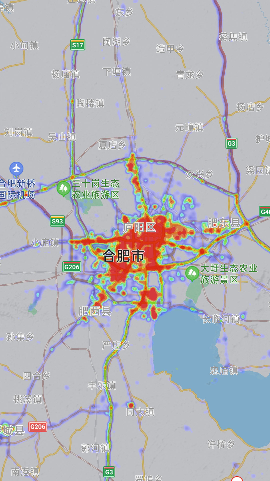 城市数据 2021年五一假期城市热力图