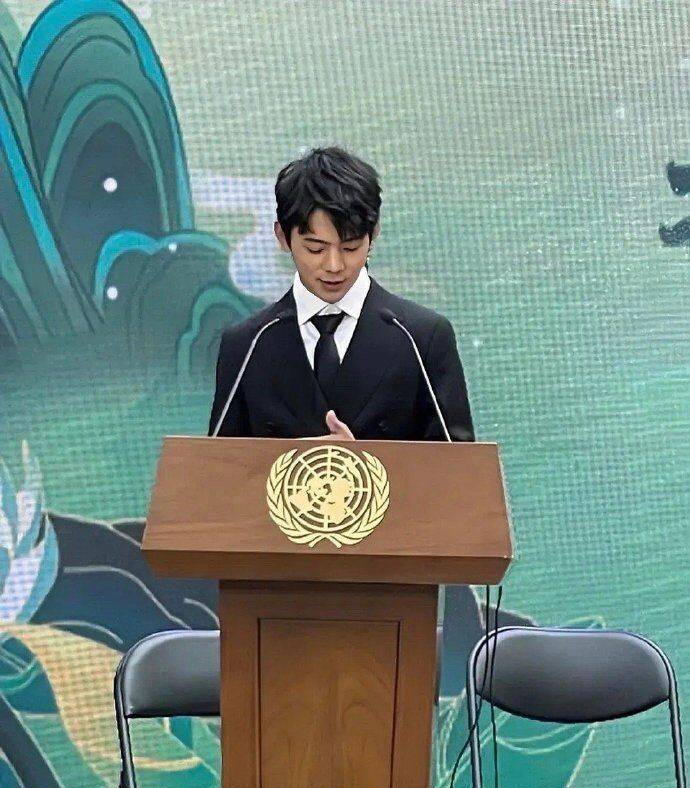 |丁真参加联合国活动路透曝光，西装笔挺，面带标志性笑容帅气可爱