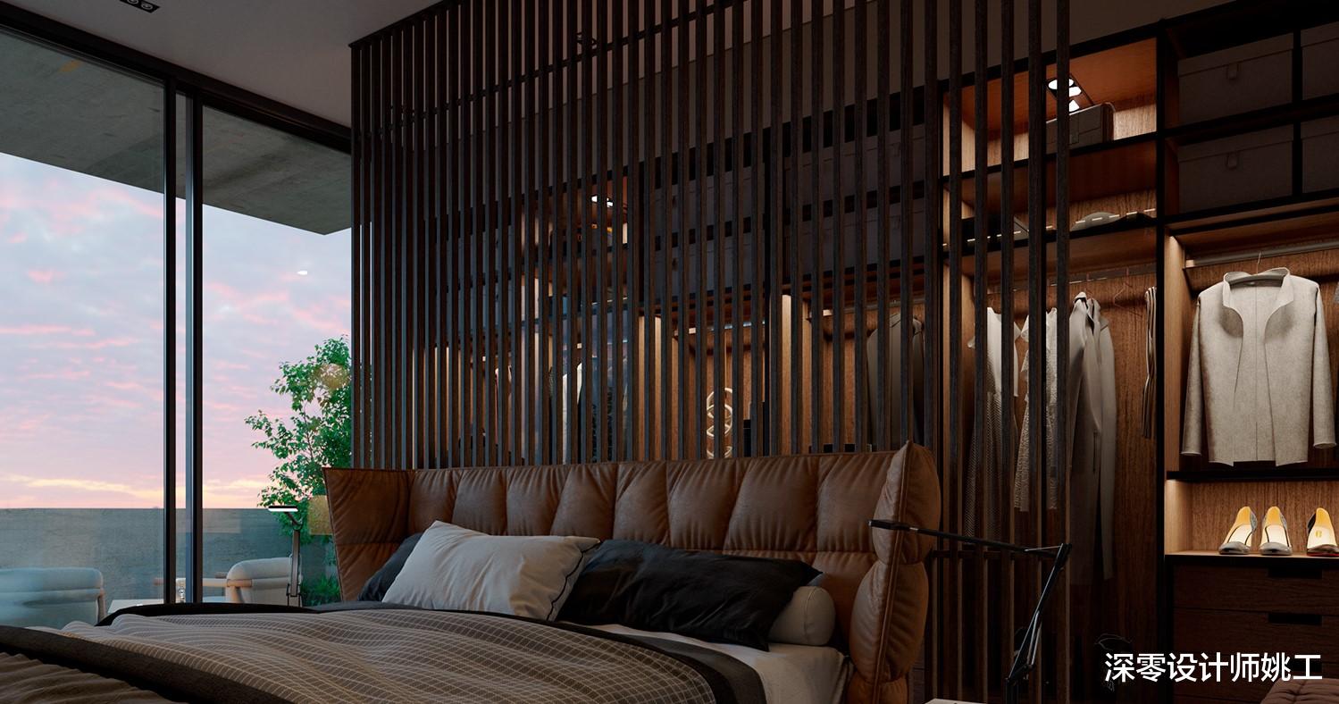 卧室不要再将床头靠墙了, 加入吧台, 书架, 梳妆台等, 观赏性真强!