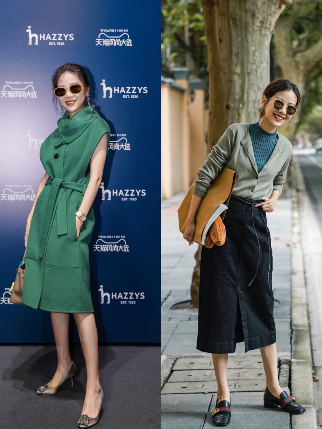 颜红橙|初秋，来点“绿色”更有活力感，清新减龄又高级，百搭洋气不挑人