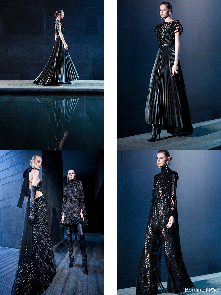 Bordine聊时尚|Elie Saab 2021秋冬系列，在困境中的坚持，对黑色和丝绒、褶皱等面料的释怀