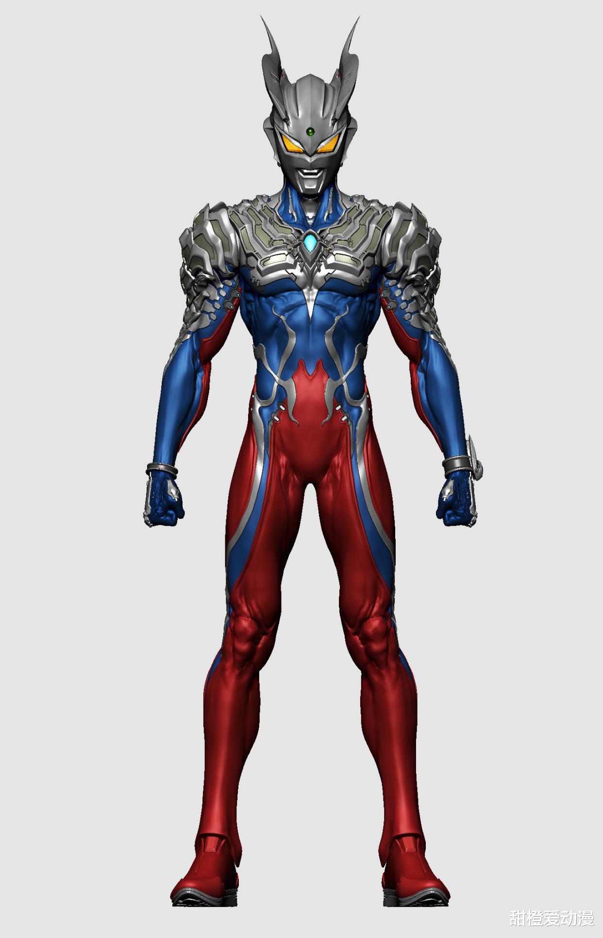 手办|赛罗全新手办设计图公开:胸甲的设计极为繁琐,比例还是有些奇怪