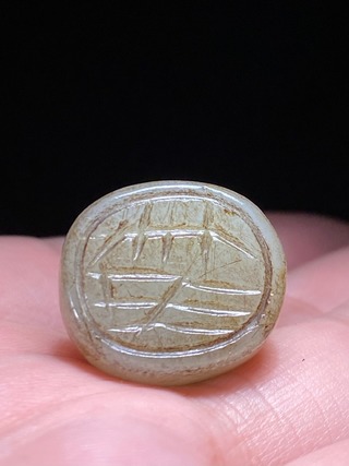 和田玉籽料|明以前 和田玉籽料 白玉 凤钮印章 玉印章