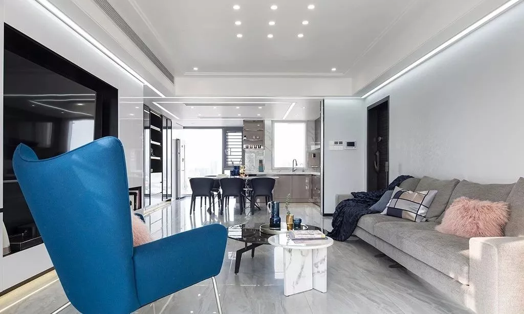 |126平现代简约三室,线条时尚质感高级