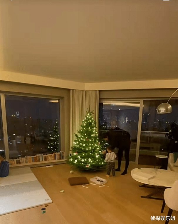 肖战|奚梦瑶与儿子装扮圣诞树，2岁何广燊给妈妈当小助手，豪宅太吸睛